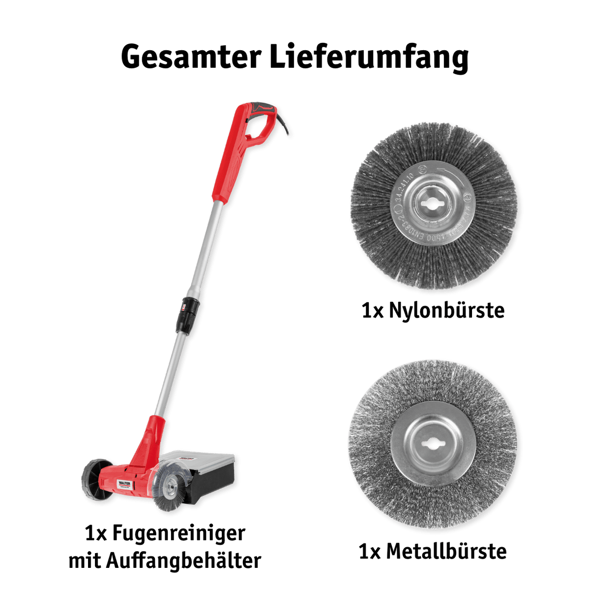 2in1 Fugenreiniger mit Fangbox