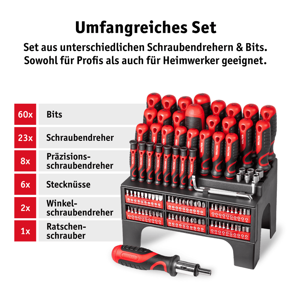 XXL Schraubendreher- und Bit Set 100-tlg.