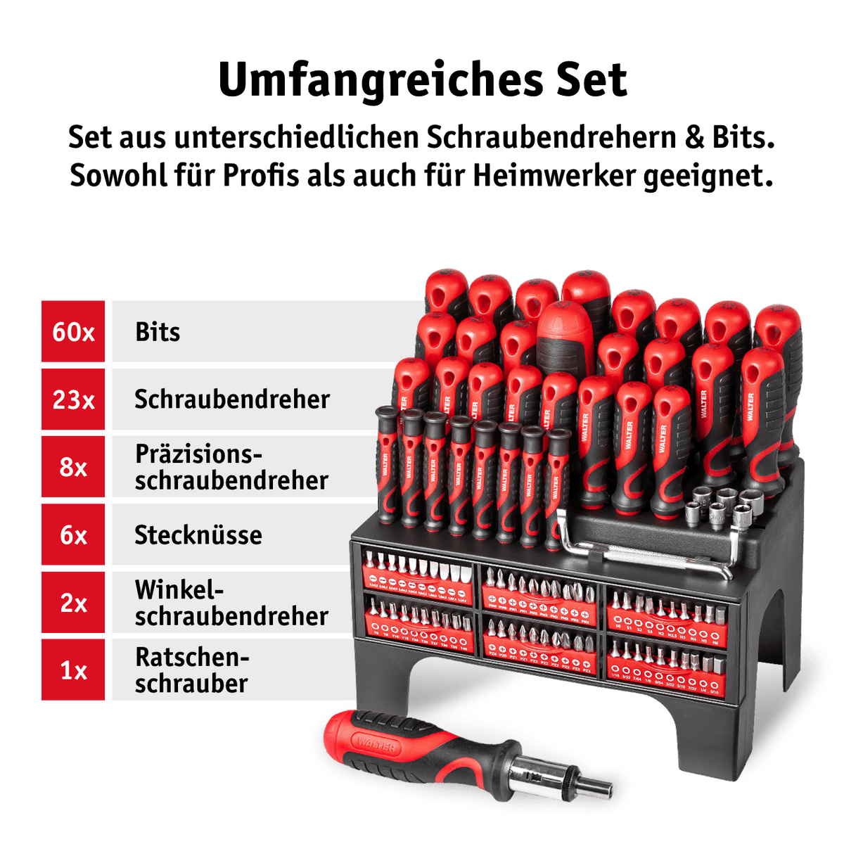XXL Schraubendreher- und Bit Set 100-tlg.