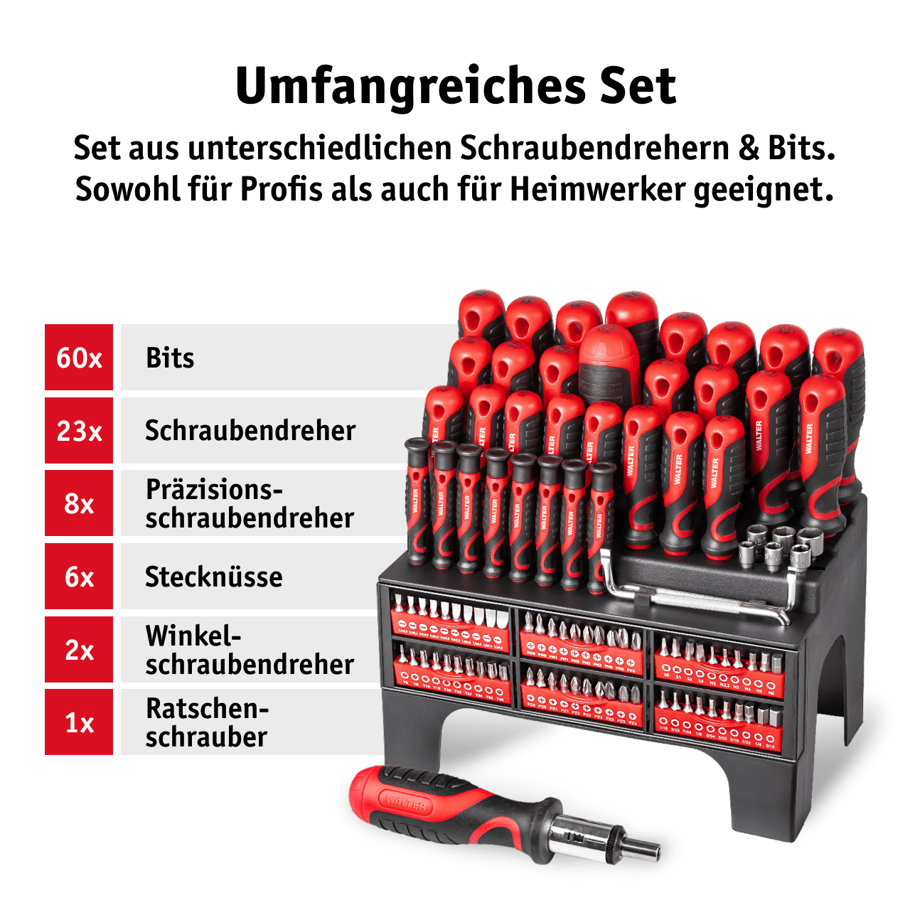 XXL Schraubendreher- und Bit Set 100-tlg.