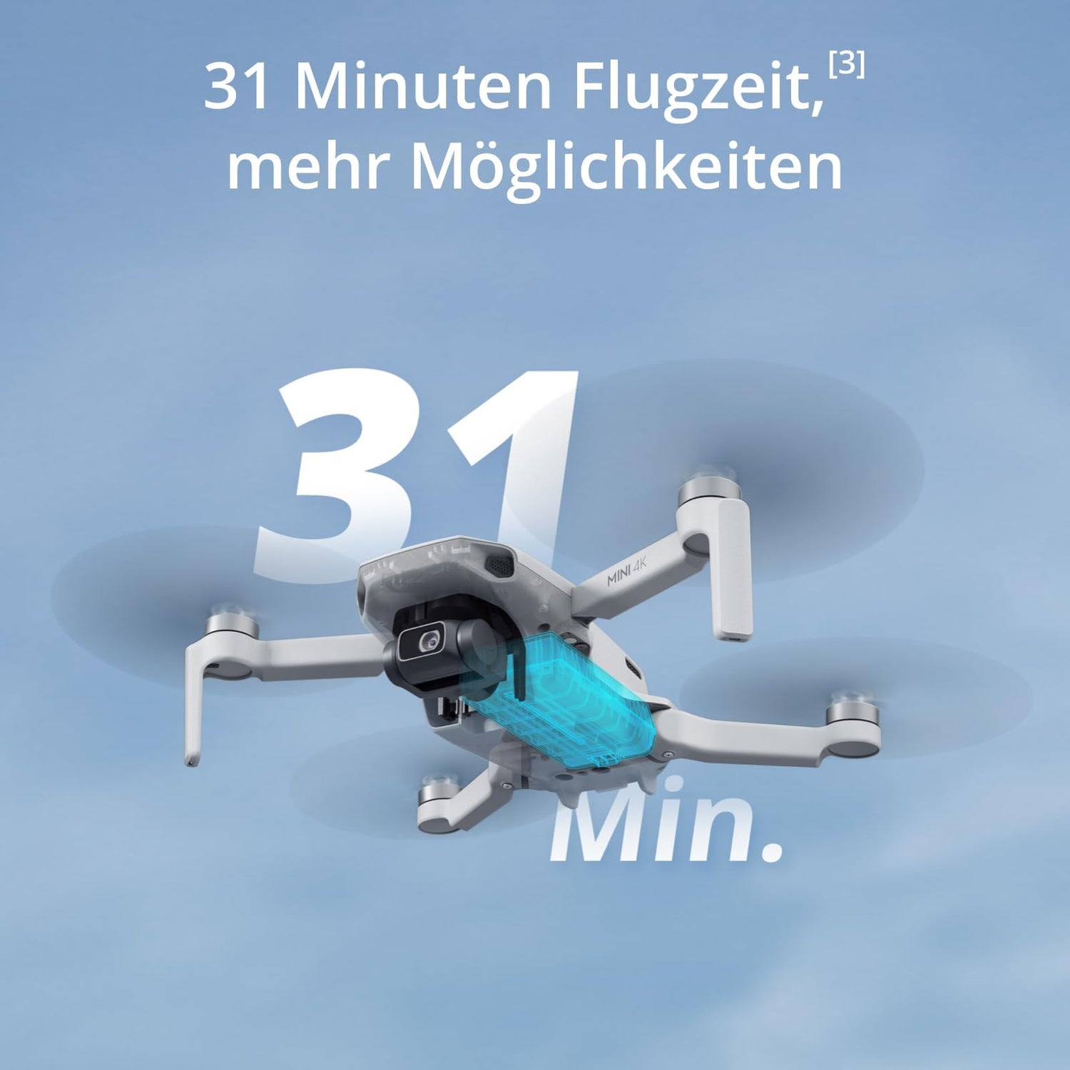DJI Mini 4K, Drohne mit 4K UHD Kamera, unter 249 g