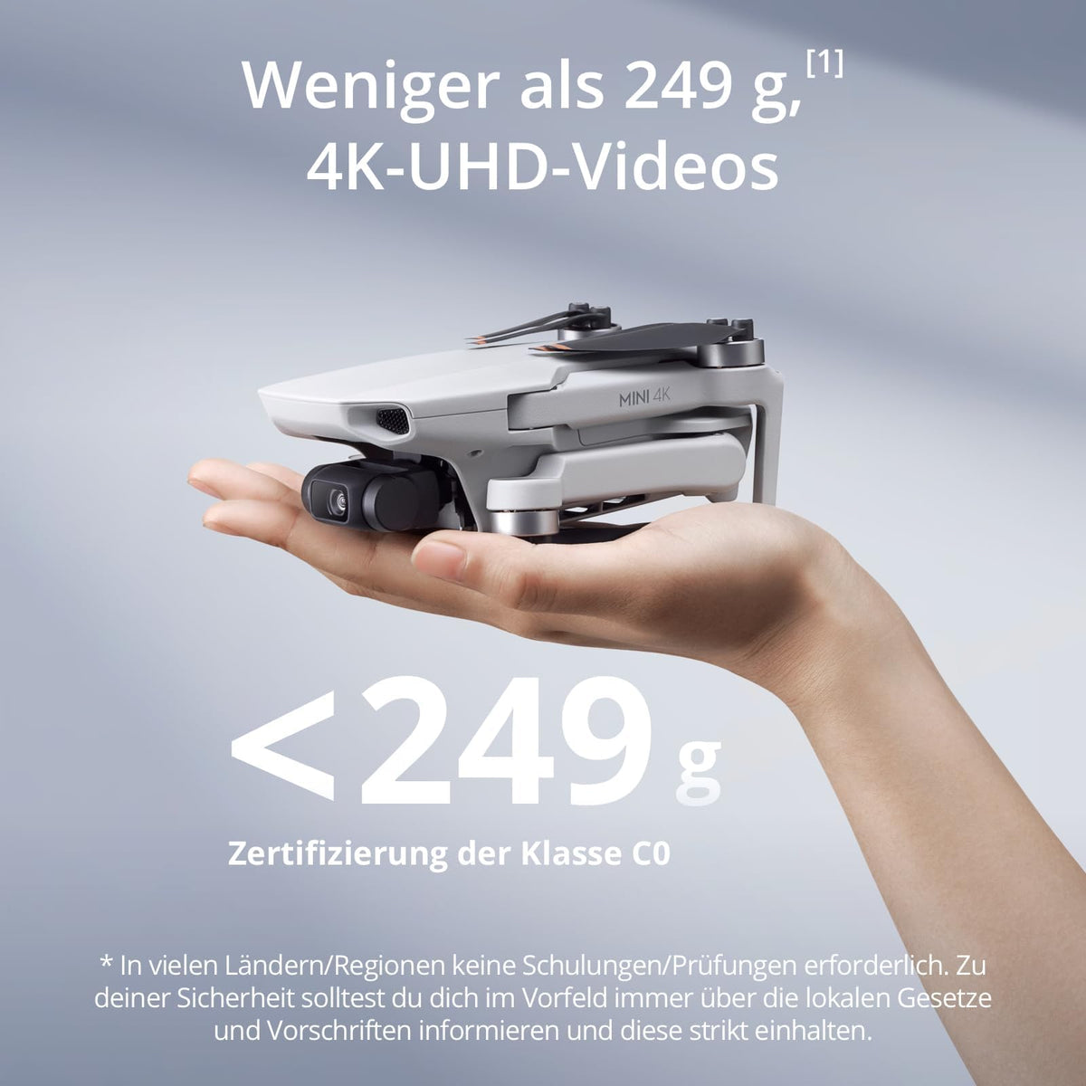 DJI Mini 4K, Drohne mit 4K UHD Kamera, unter 249 g