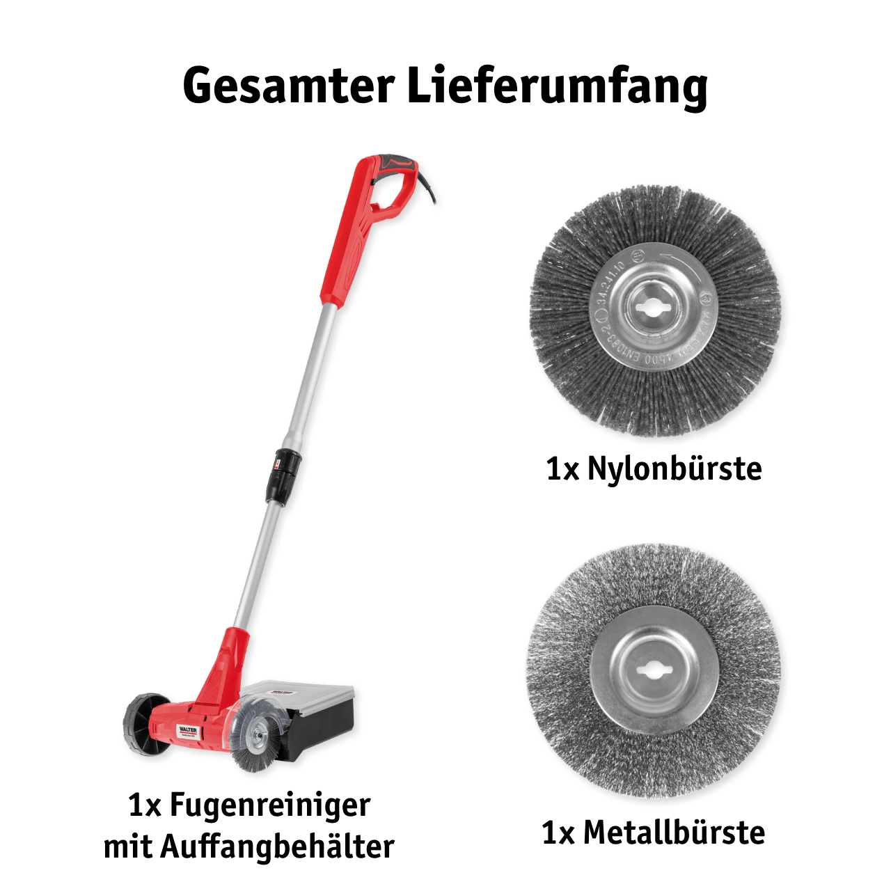 2in1 Fugenreiniger mit Fangbox