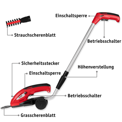 Li-Ion Akku-Gras- und Strauchschere 7,2 V