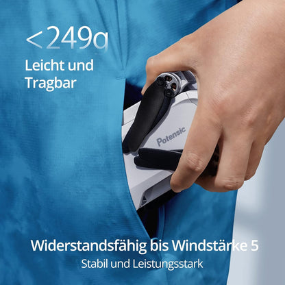GPS Drohne mit 4K Kamera, 2 Akkus, 62 Min. Flugzeit – unter 249g