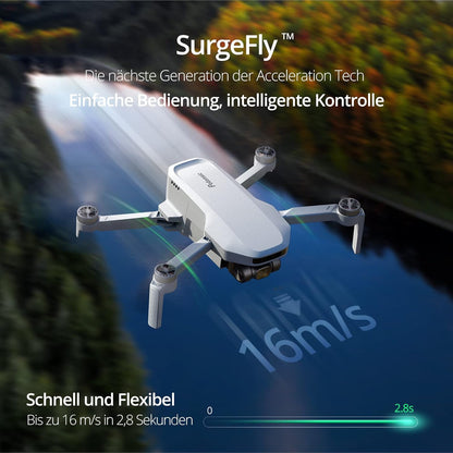 GPS Drohne mit 4K Kamera, 2 Akkus, 62 Min. Flugzeit – unter 249g