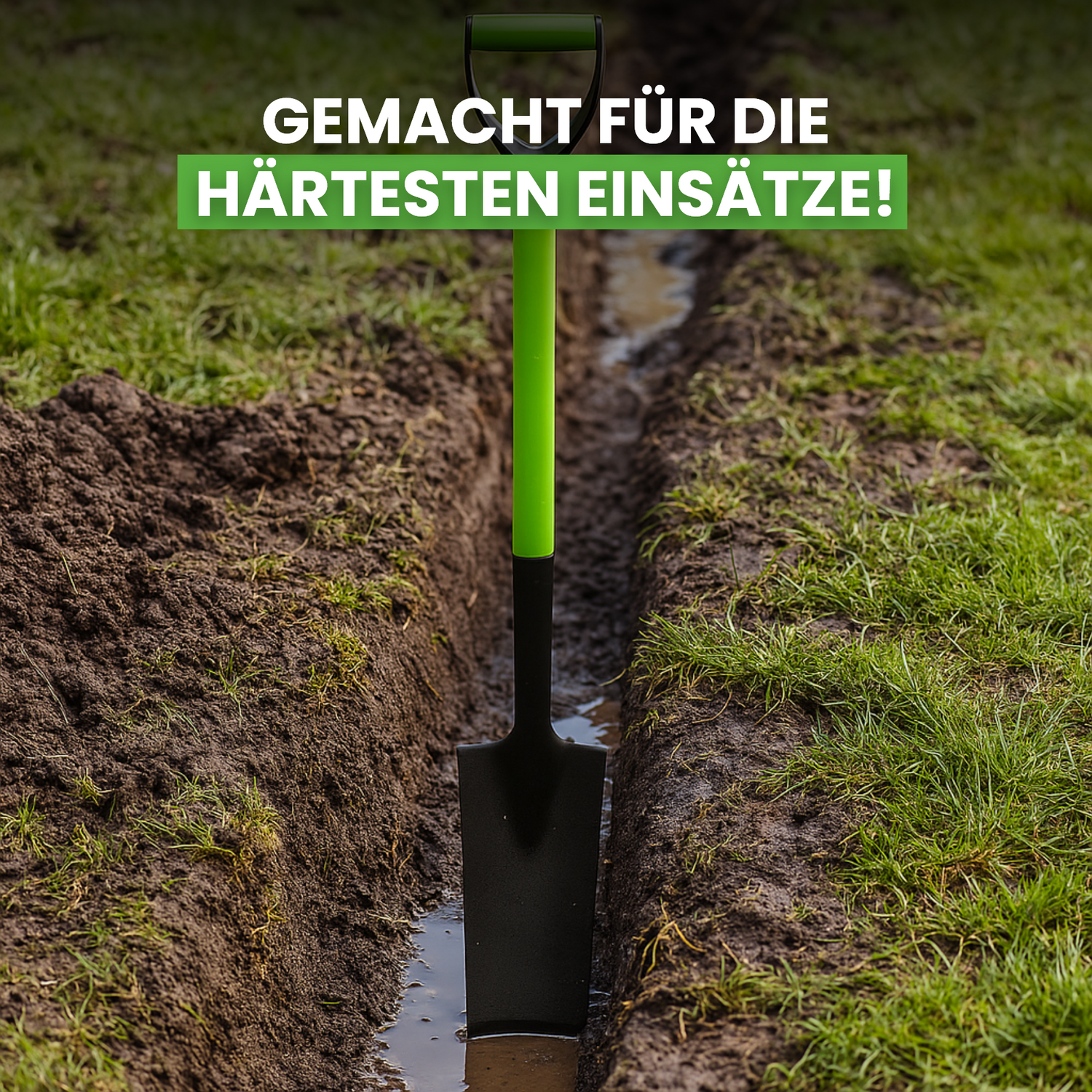 Drainagespaten mit Glasfaserstiel